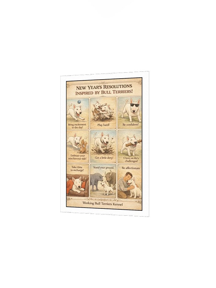 BULL TERRIER NEW YEARS RESOLUTIONS product image (9)