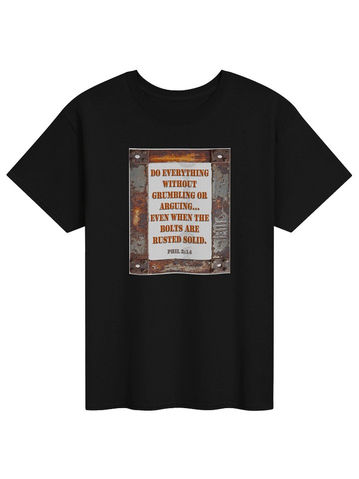 Phil 2:14 Rusted Garage Quote Tee product image (2)