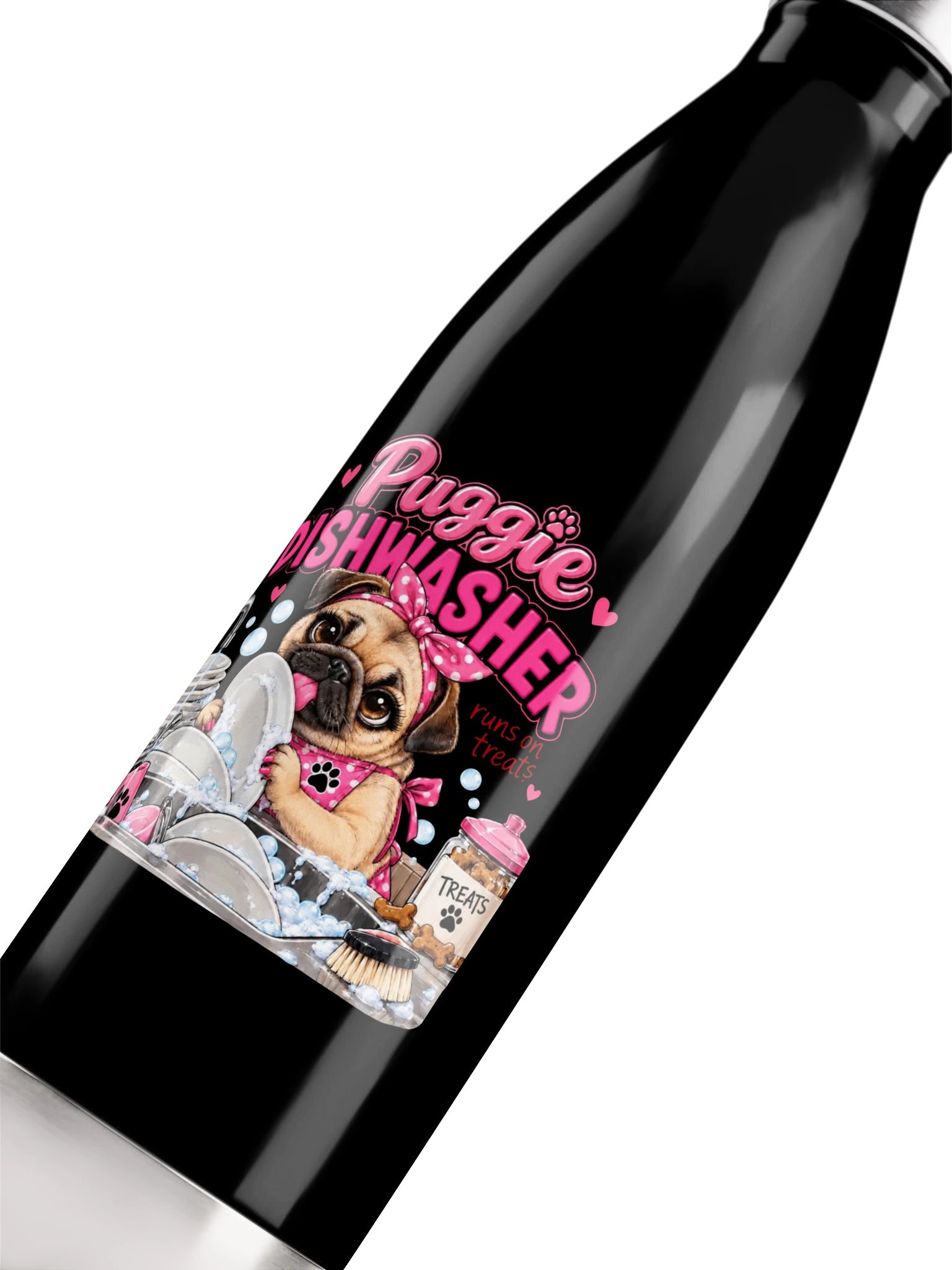 Puggie Dishwasher Stainless Steel Water Bottle product image (9)