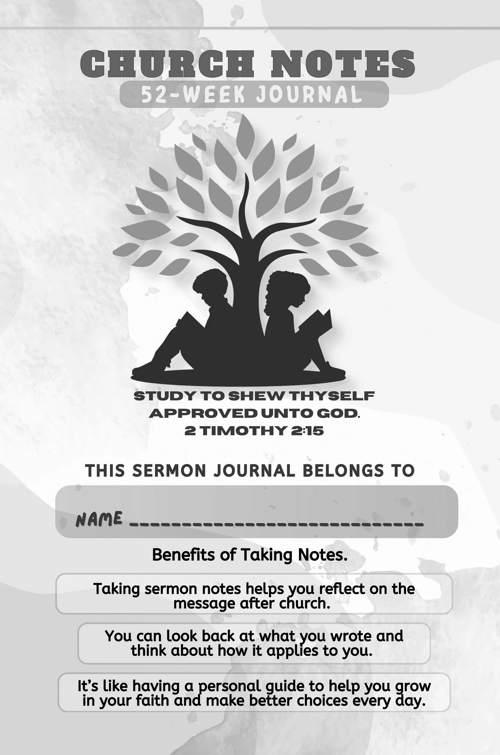 Sermon Notes Journal. 52-Week Youth Interactive Church Notebook product image (4)