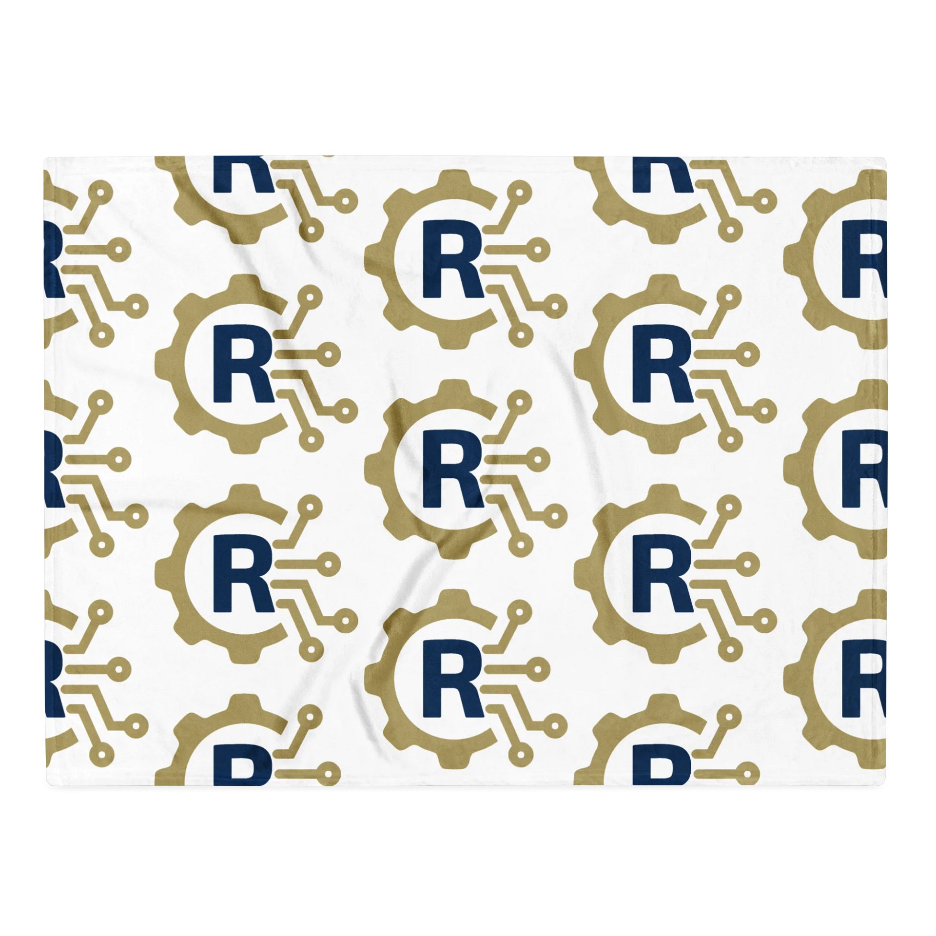 White Robotics Throw Blanket product image (1)