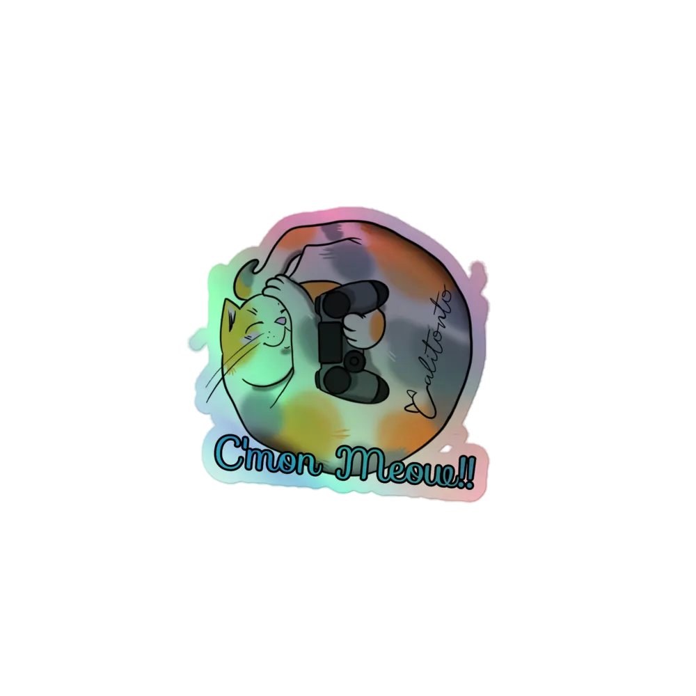 C'mon Meow logo sticker product image (1)