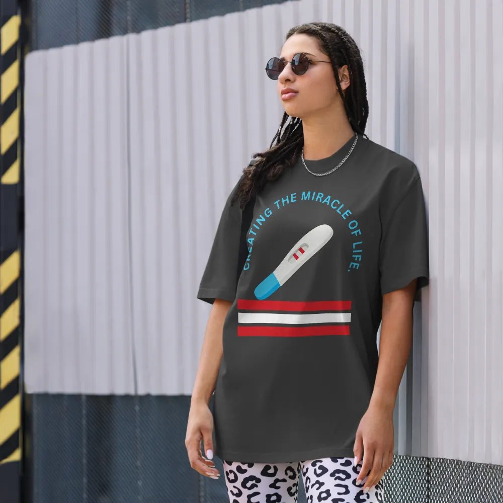 Miracle of Life Pregnancy Test Oversized Tee product image (10)
