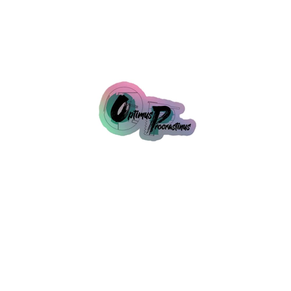 OptimusProcrastinus Holographic Sticker (Typography- Color) product image (1)