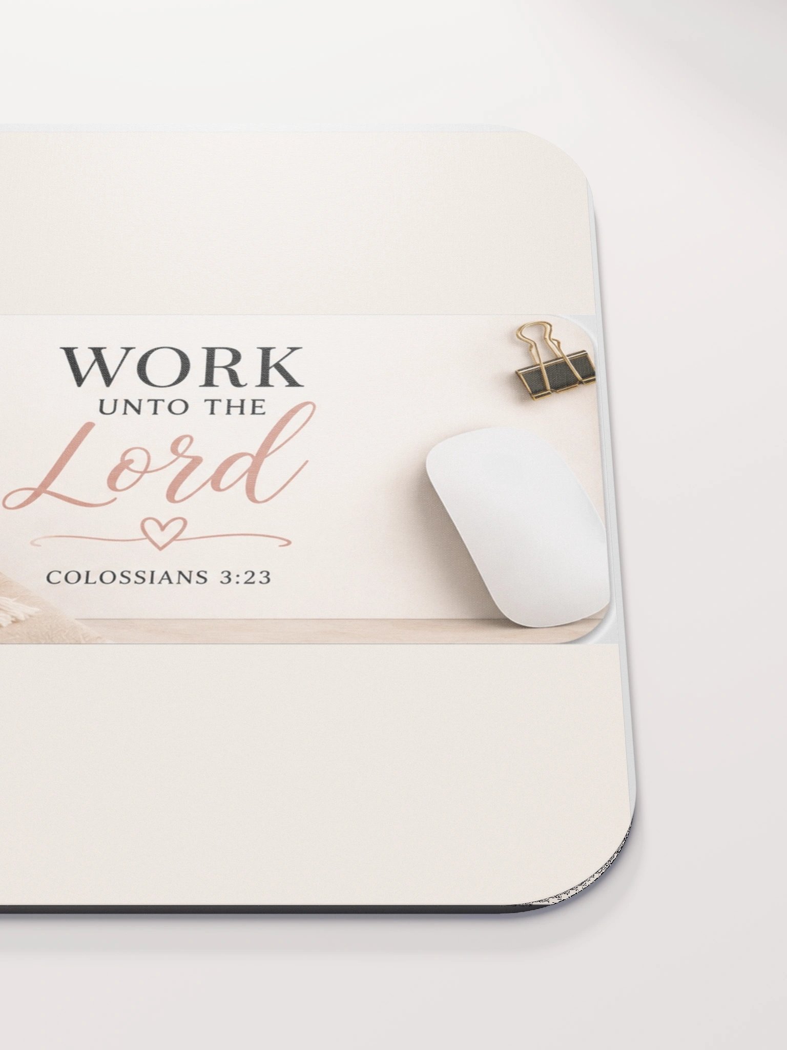 Work Unto the Lord Bible Desk Mouse Pad product image (5)