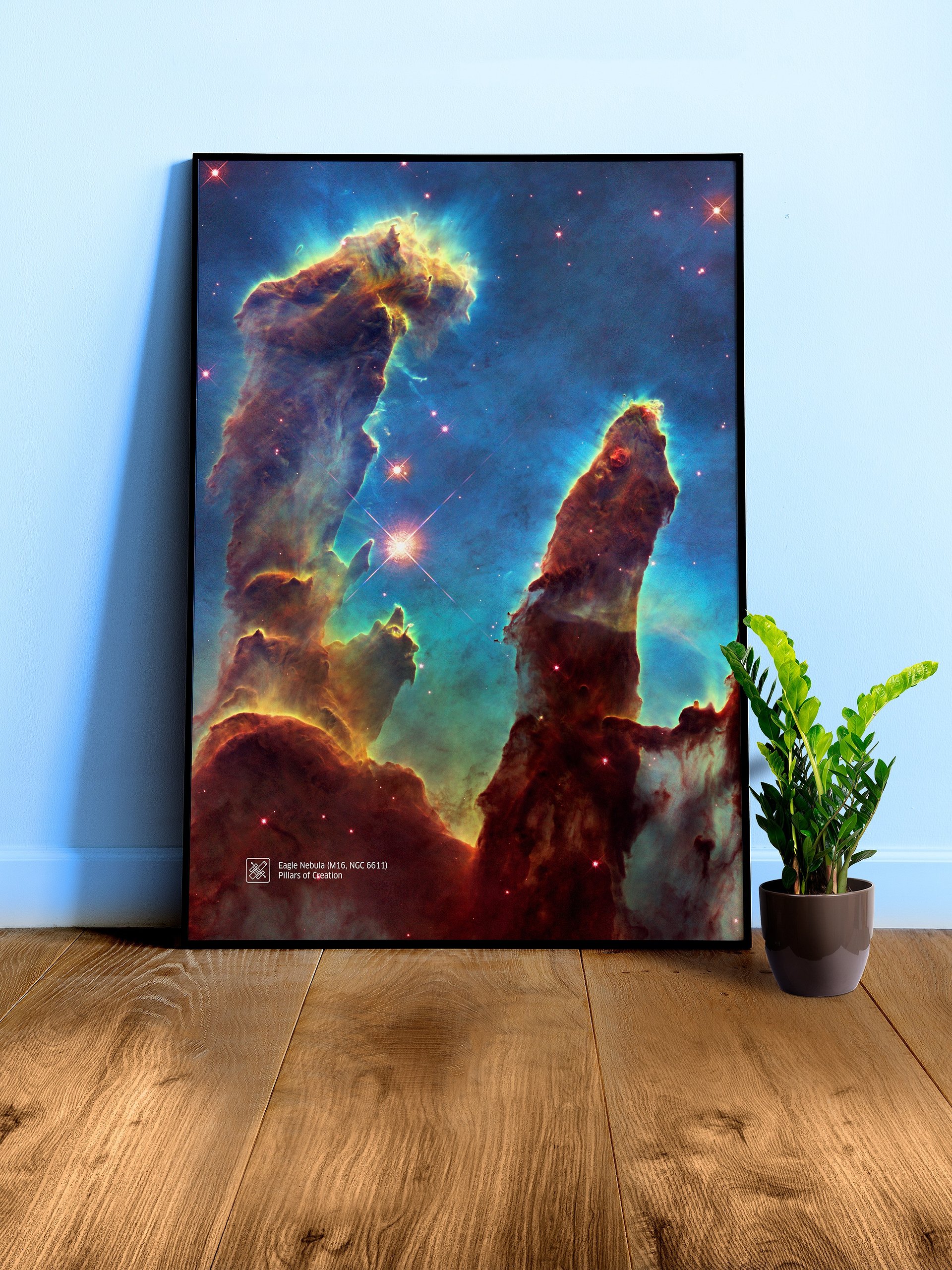 The Pillars of Creation. Eagle Nebula (M16, NGC 6611), NASA Hubble Space Telescope — Hi-Res Space poster, science poster, space photo product image (3)