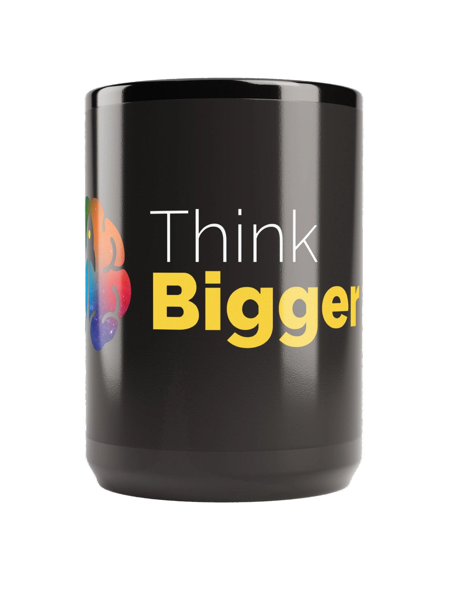 Think Bigger Black Mug - 15 oz product image (2)