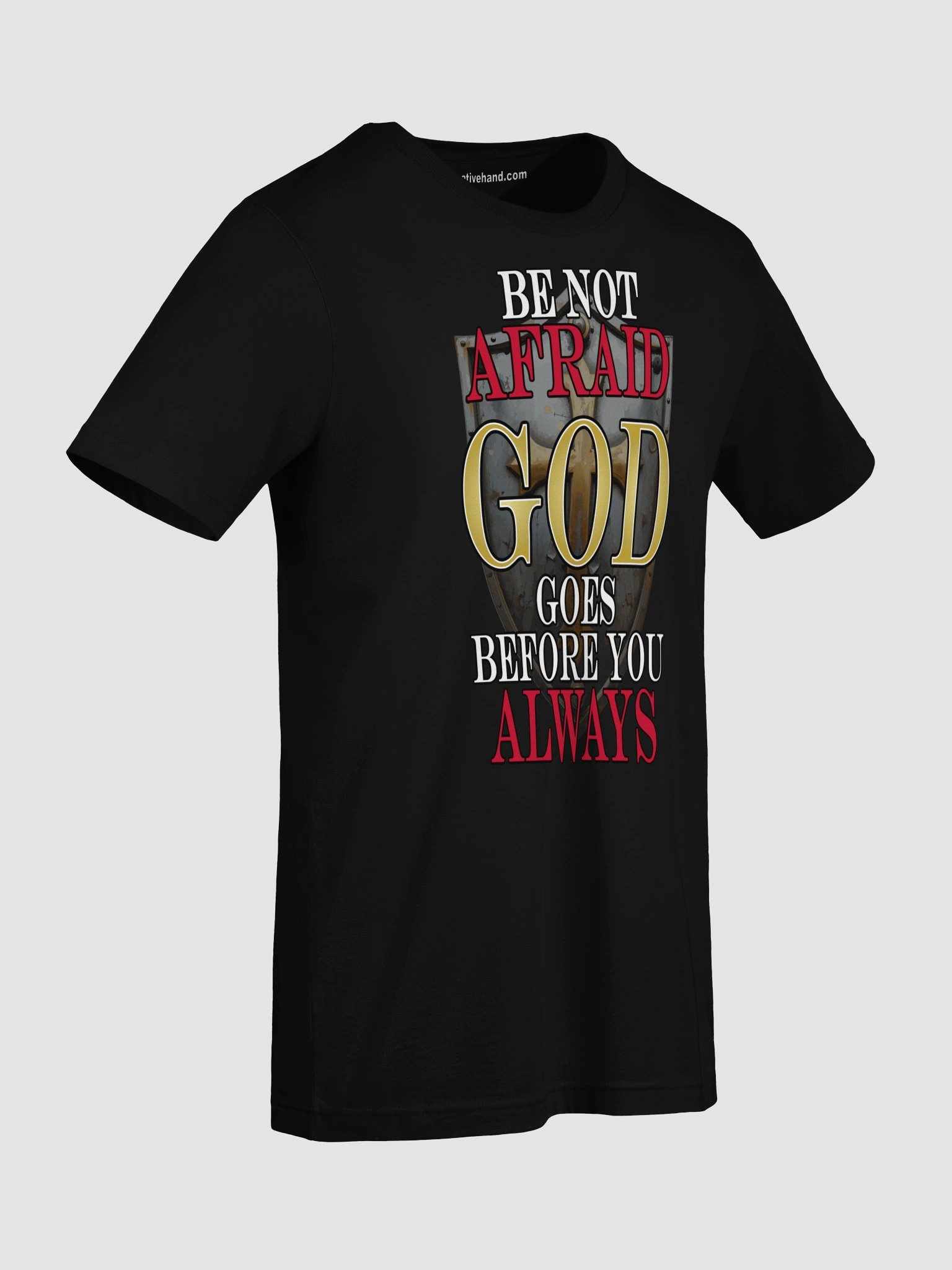 Be Not Afraid Cross and Shield T-Shirt product image (7)