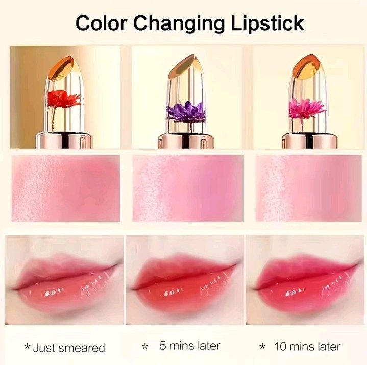 3pcs Color-Changing Jelly Lipstick Set| Moisturizing, Long-Lasting Lip Glow product image (4)