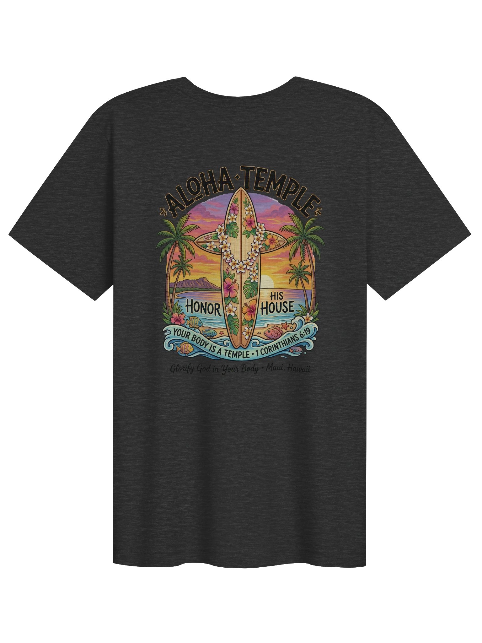 His House Unisex "Aloha Temple" T-Shirt product image (1)