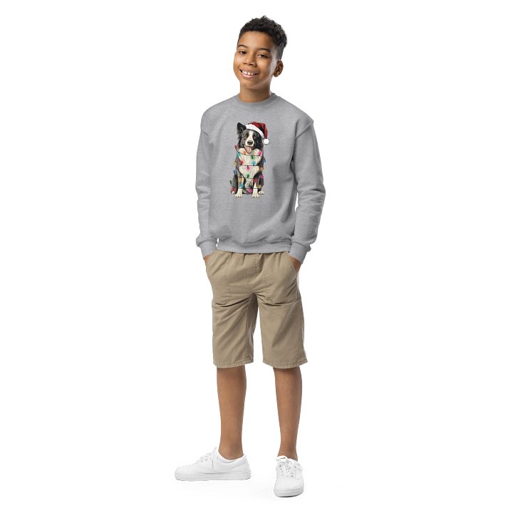 Funny Christmas Border Collie Youth Sweatshirt product image (1)