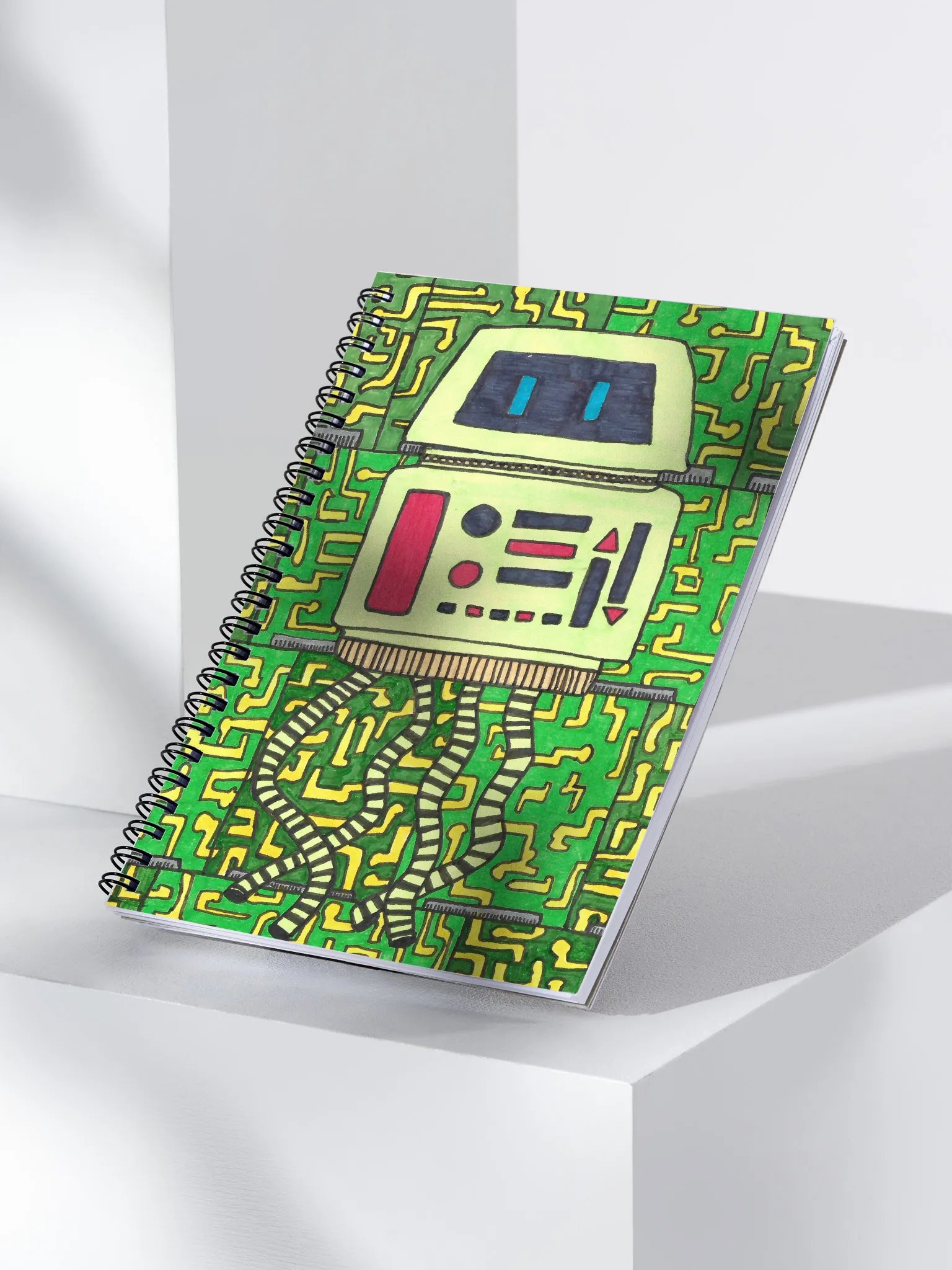 "Robot with a Checkered Past" Spiral Notebook product image (3)