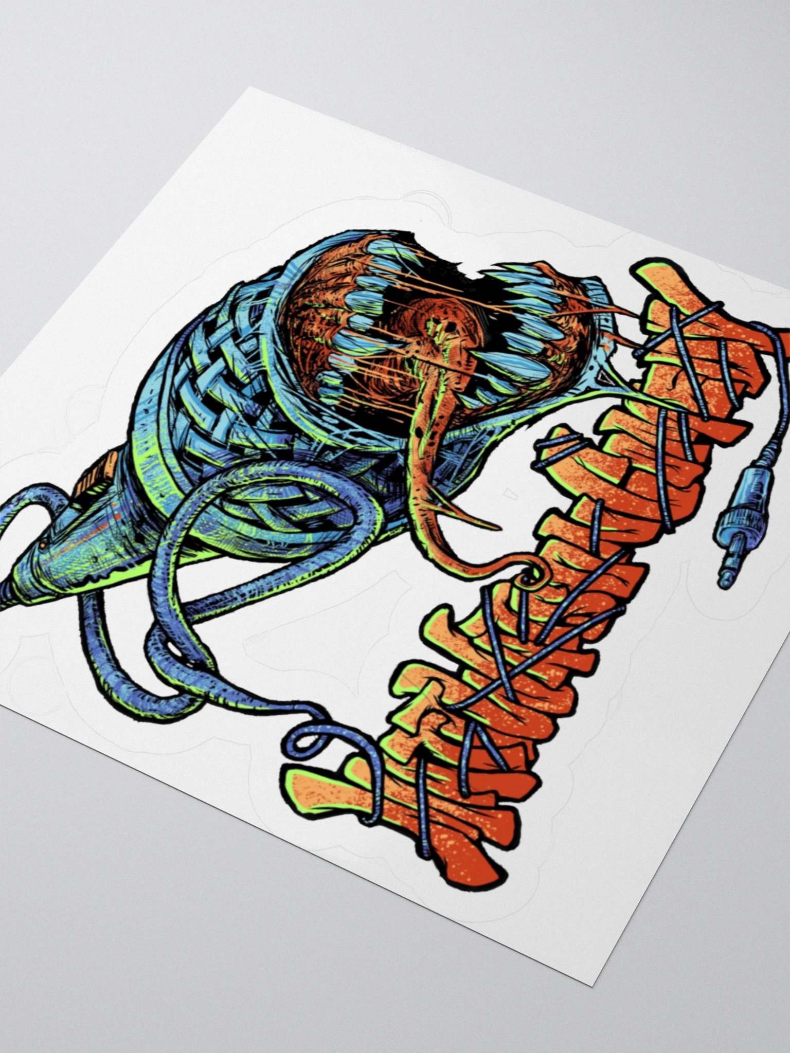 Zombie Microphone Sticker product image (9)