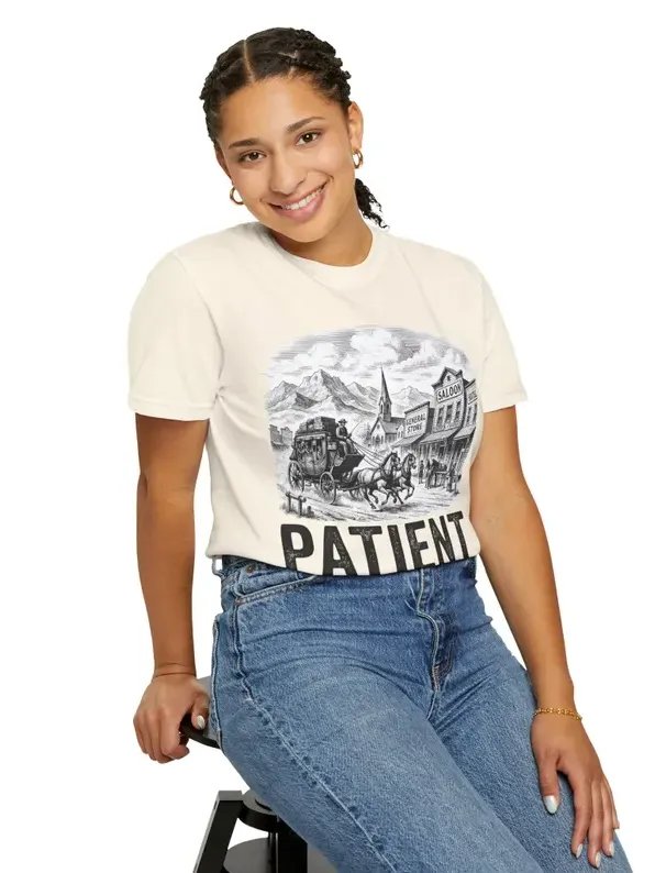 Patient with Me I'm From the 1900s T-Shirt | Old West Stagecoach Design product image (103)
