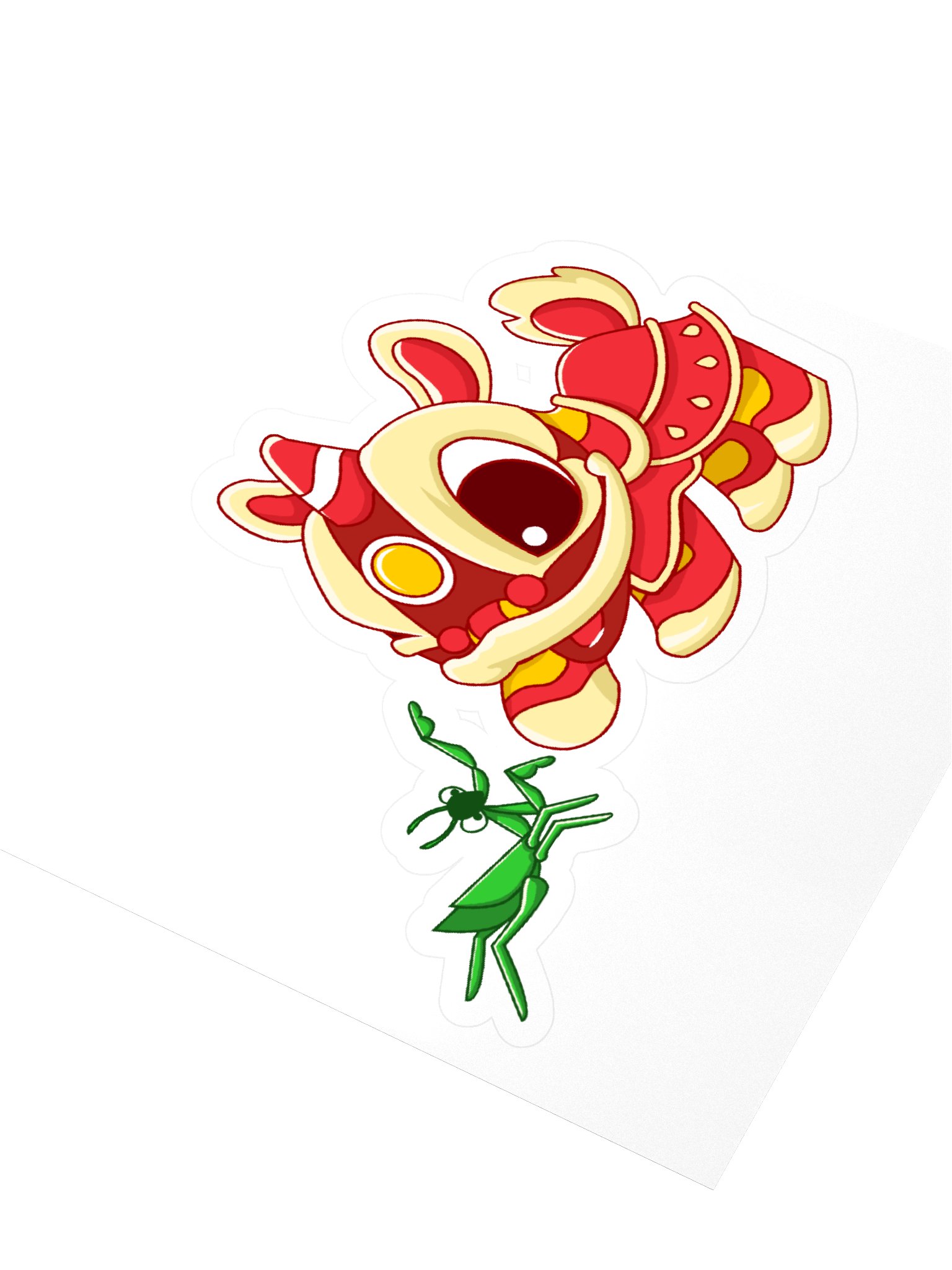 Mantis Meets Lion Kiss Cut Stickers product image (3)