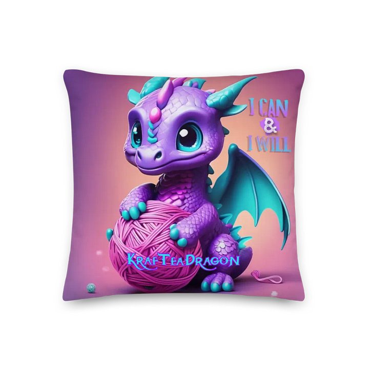 I CAN & I WILL KrafTeaDragon Premium Pillow product image (1)