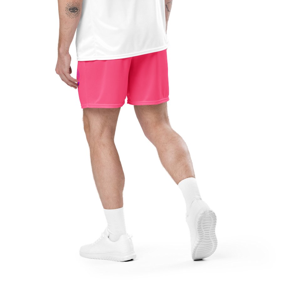 L'Agence Wish You Were Here! Mesh Shorts Pink product image (4)
