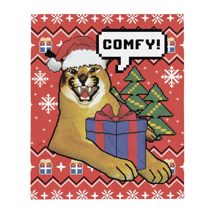 Floppa Pixel "COMFY" Blankie product image (1)