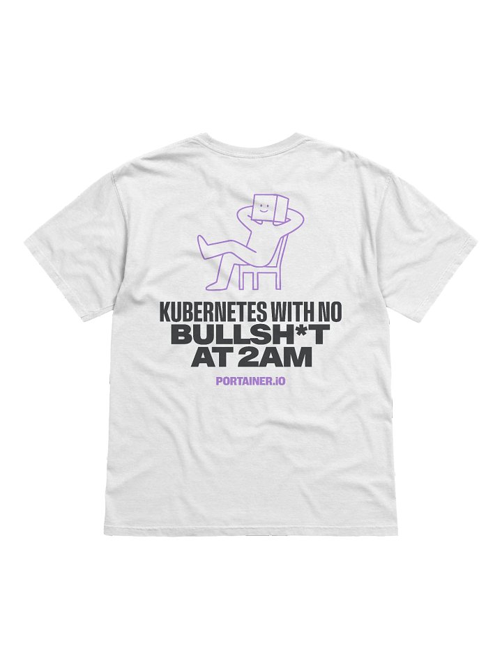 Portainer Tshirt - Kube with no BS - White product image (2)