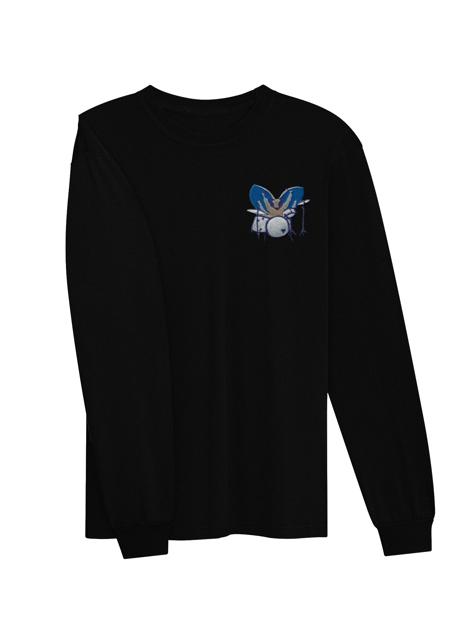 Bug Band Adult Unisex Embroidered LS Tee Left Chest GoldBug product image (3)