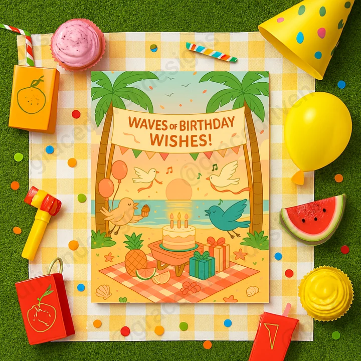 Set of 12 Bird-Themed Foldable Birthday Cards for Kids | Printable Greeting Cards | Instant Digital Download + Freebies product image (2)