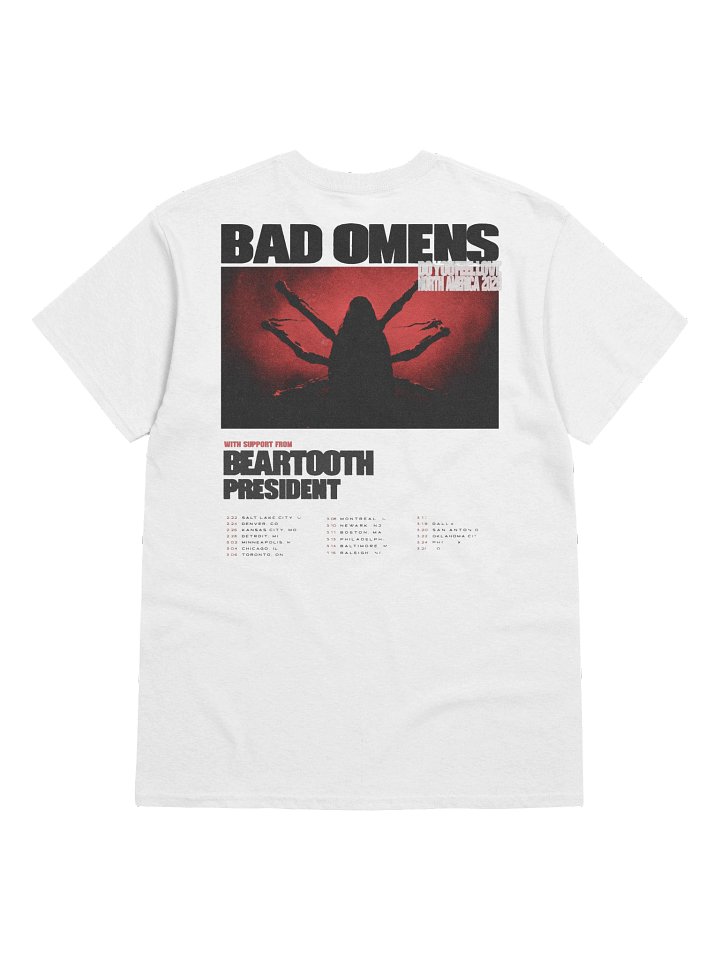 Bad Omens Tour North America 2026 Merch Tshirt product image (2)