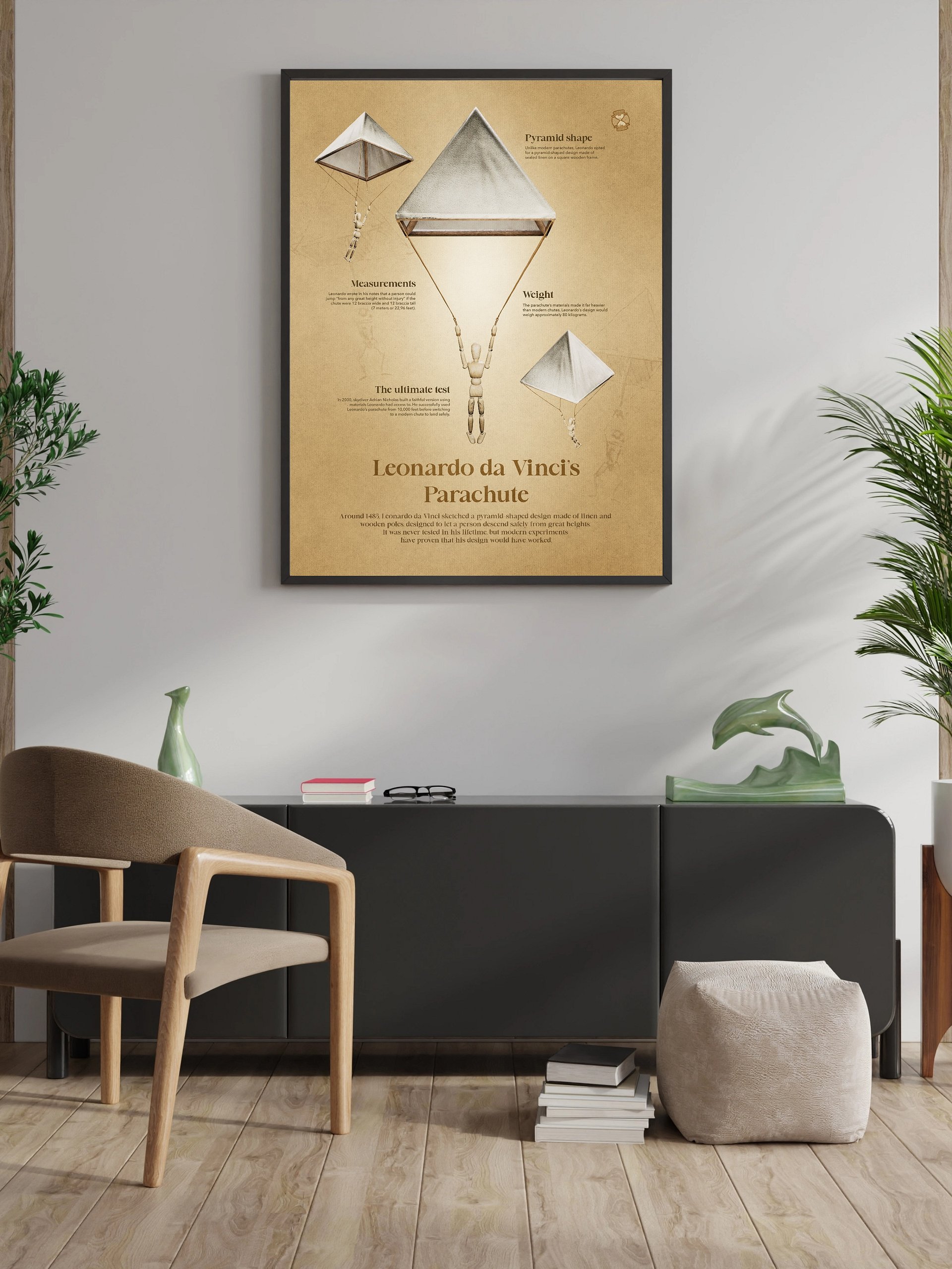 Leonardo da Vinci's Parachute (Unframed poster) product image (4)