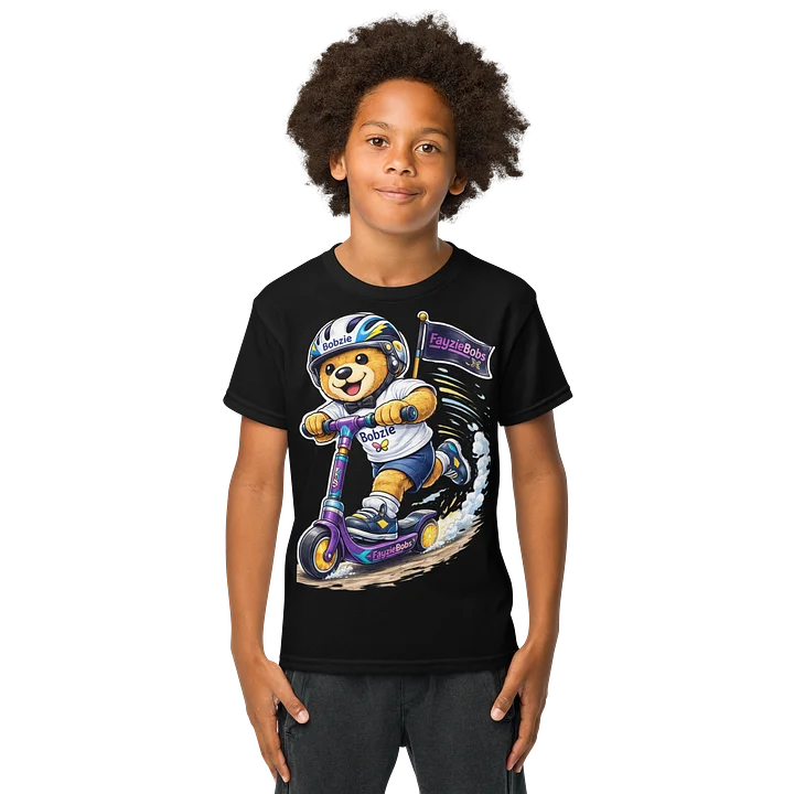 Ride With Bobzie Youth Tee | Scooter Adventure Edition by FayzieBobs product image (1)