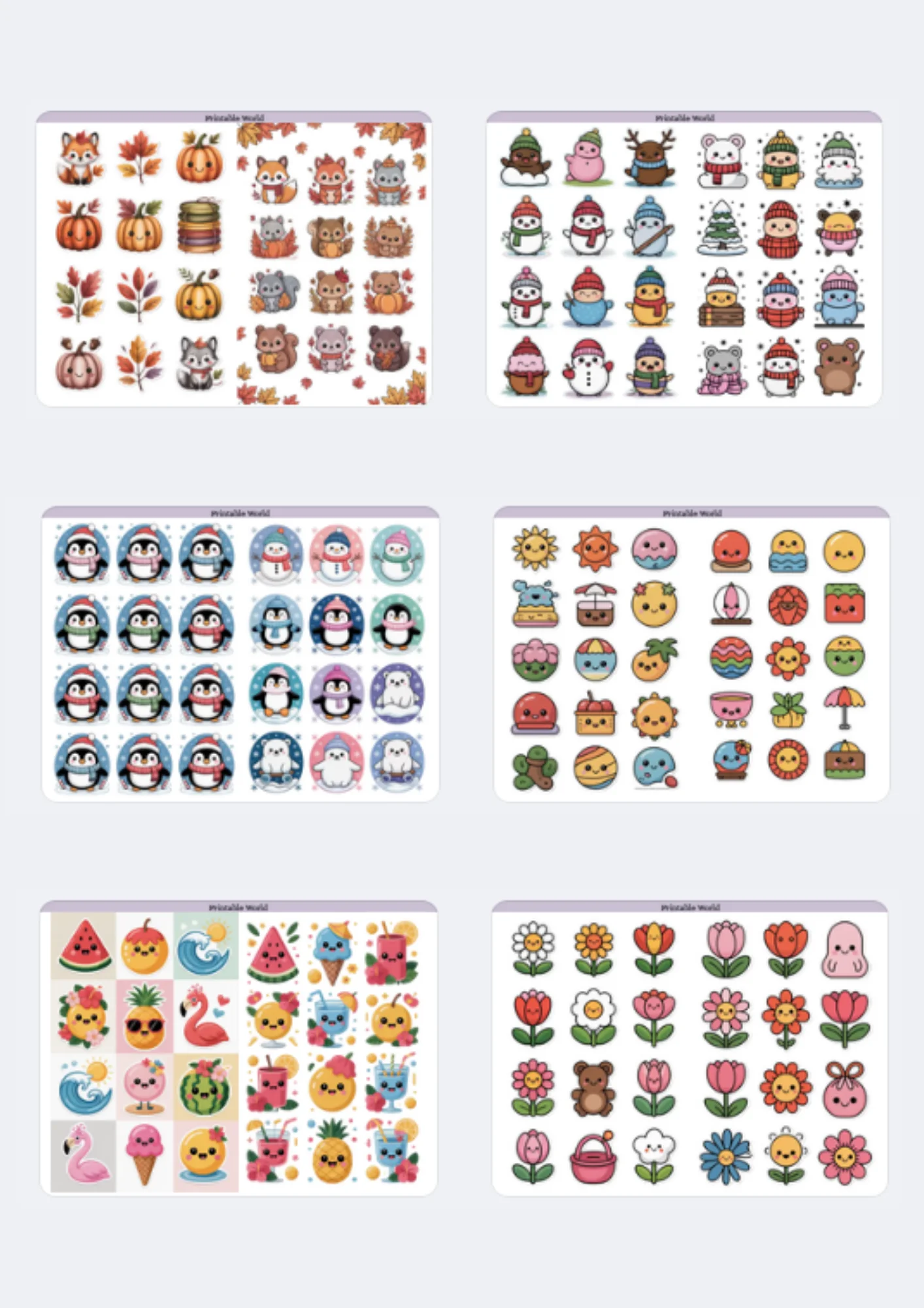 Seasons Sticker Pack (Cute Style) product image (2)