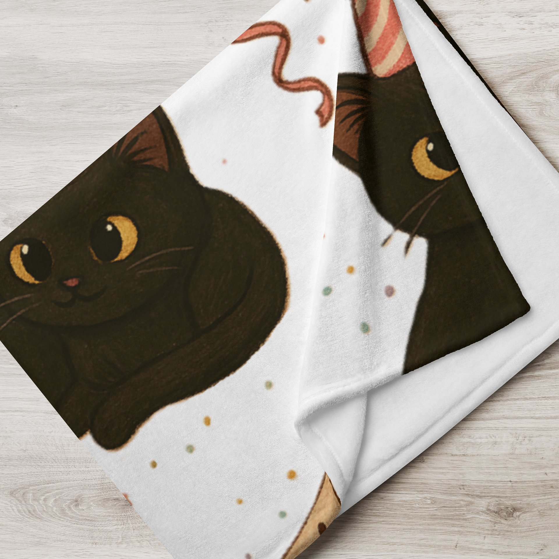 cat birthday Throw Blanket product image (3)