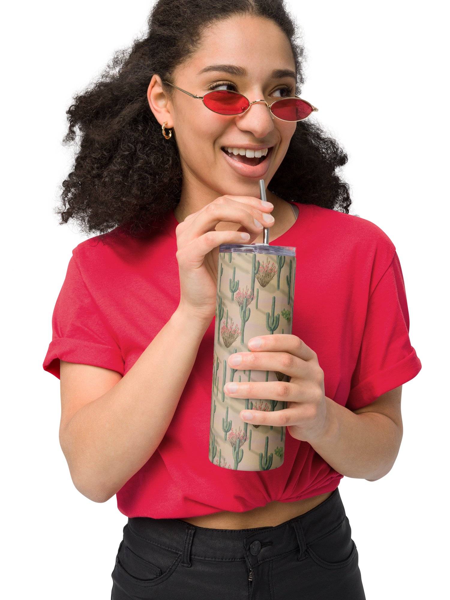 Saguaros of the Sonoran Desert Stainless Steel Tumbler with Straw product image (7)