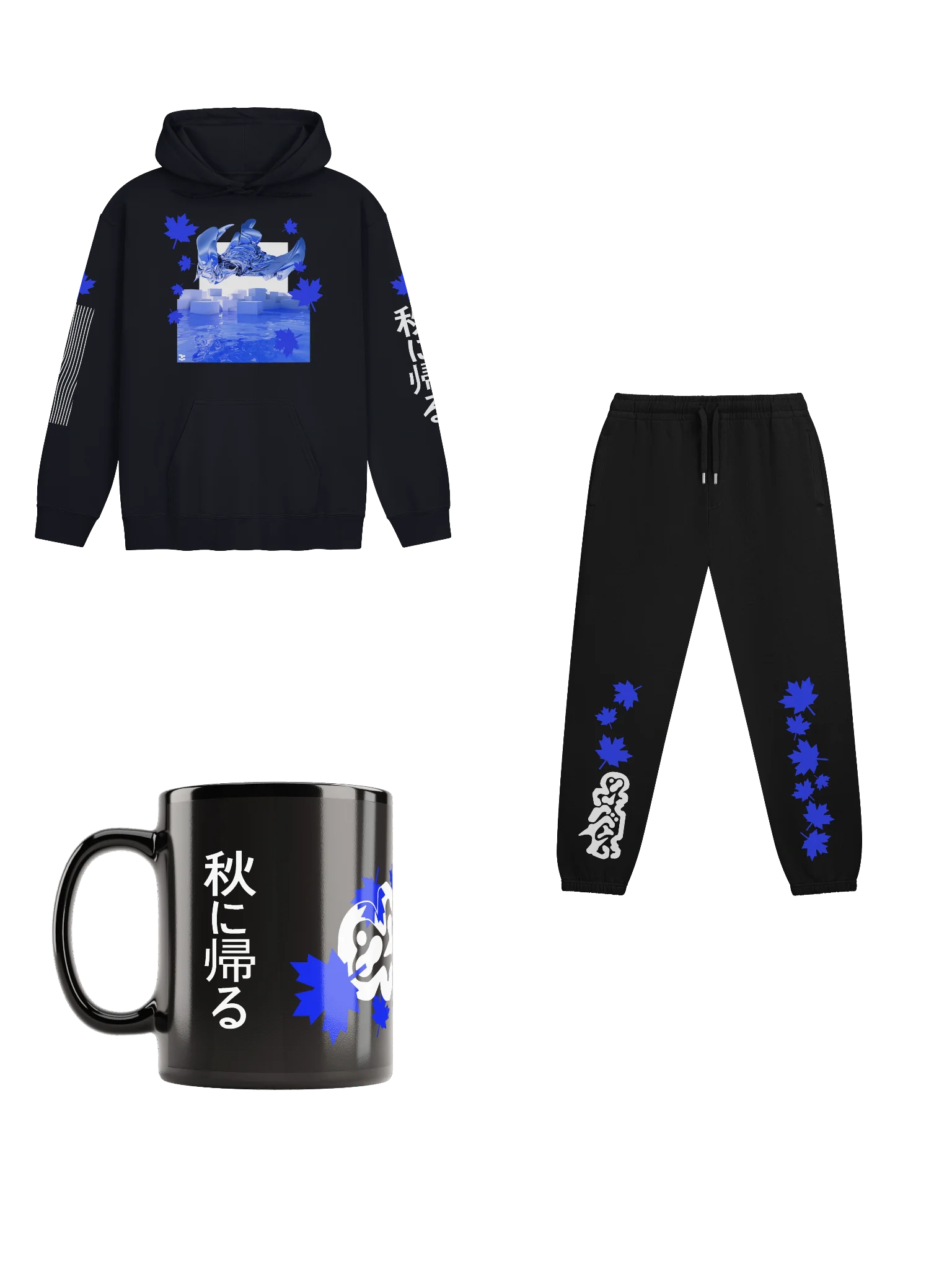 秋に帰る Return to Autumn Hoodie Bundle (Blue Edition) product image (1)