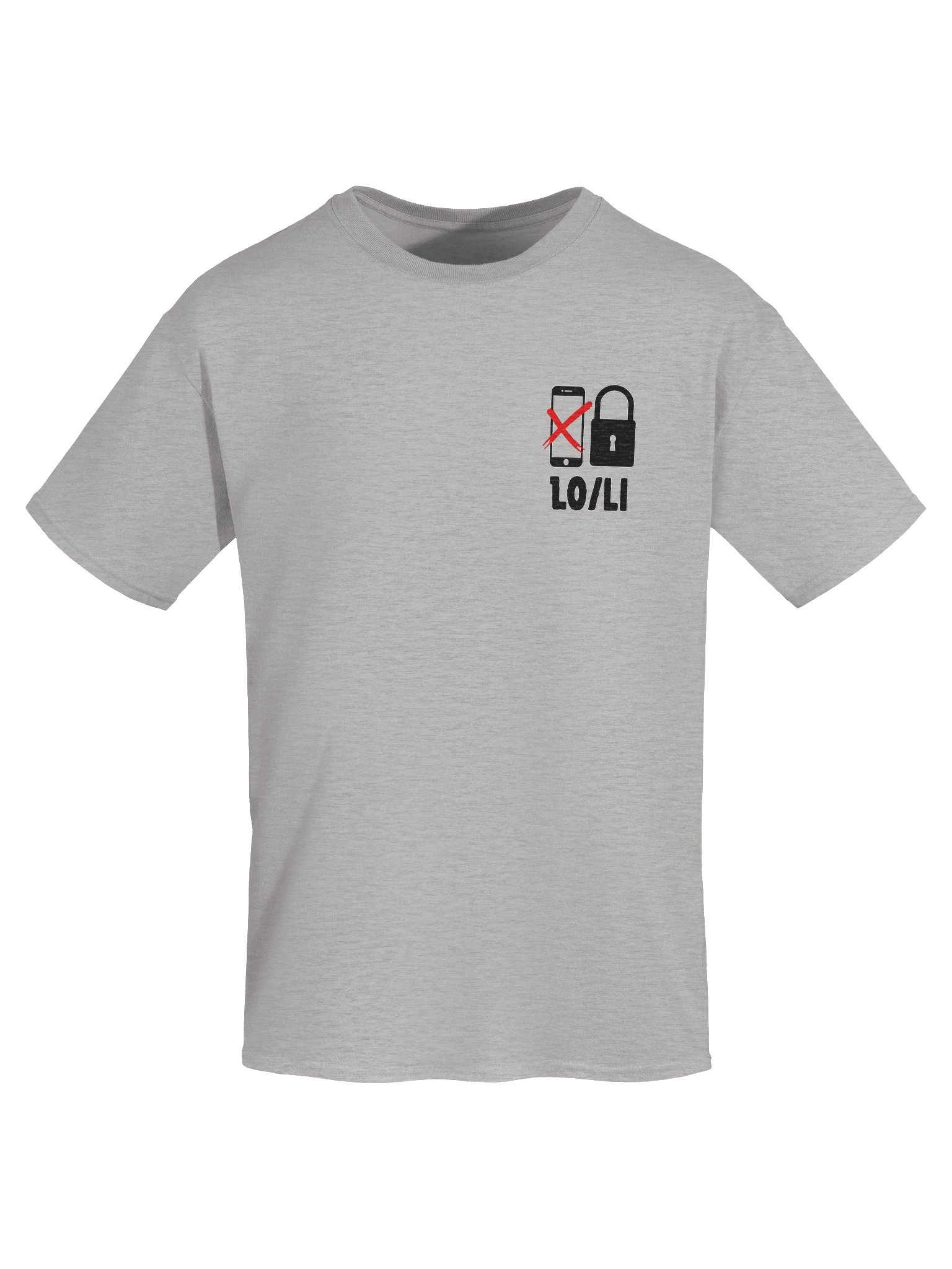 Log Off Lock In T Shirt Black Letters product image (7)