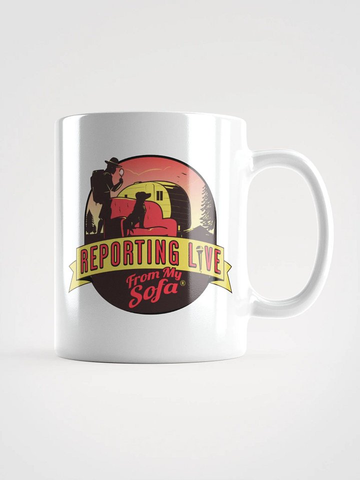 Reporting Live From My Sofa Logo Mug product image (1)