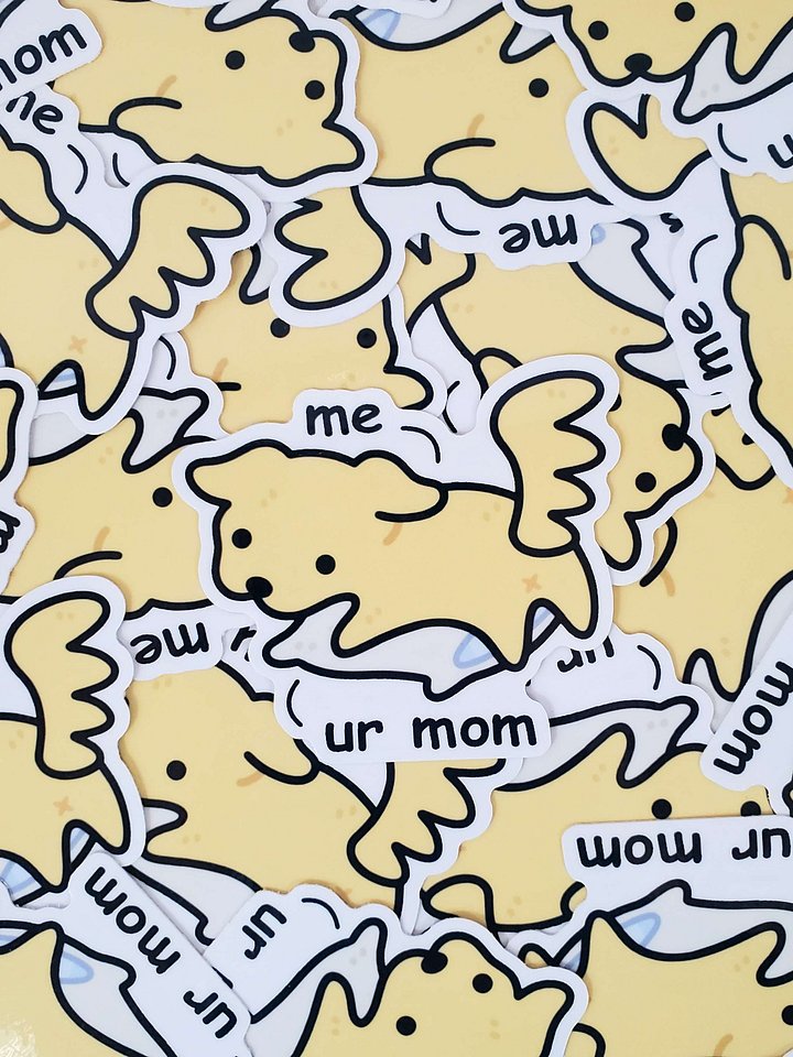 ur mom Dog Sticker product image (2)