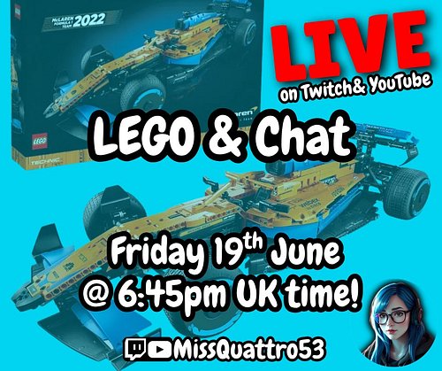 ⏰ 30 minutes until live!
LEGO time 🧱✨
Continuing the McLaren F1 build: chatting, building, and chilling

🎮Twitch: https://twi...
