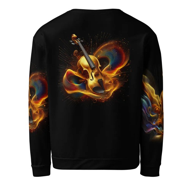 Golden Violin Musical Instrument - All-Over Unisex Sweatshirt #17 product image (2)