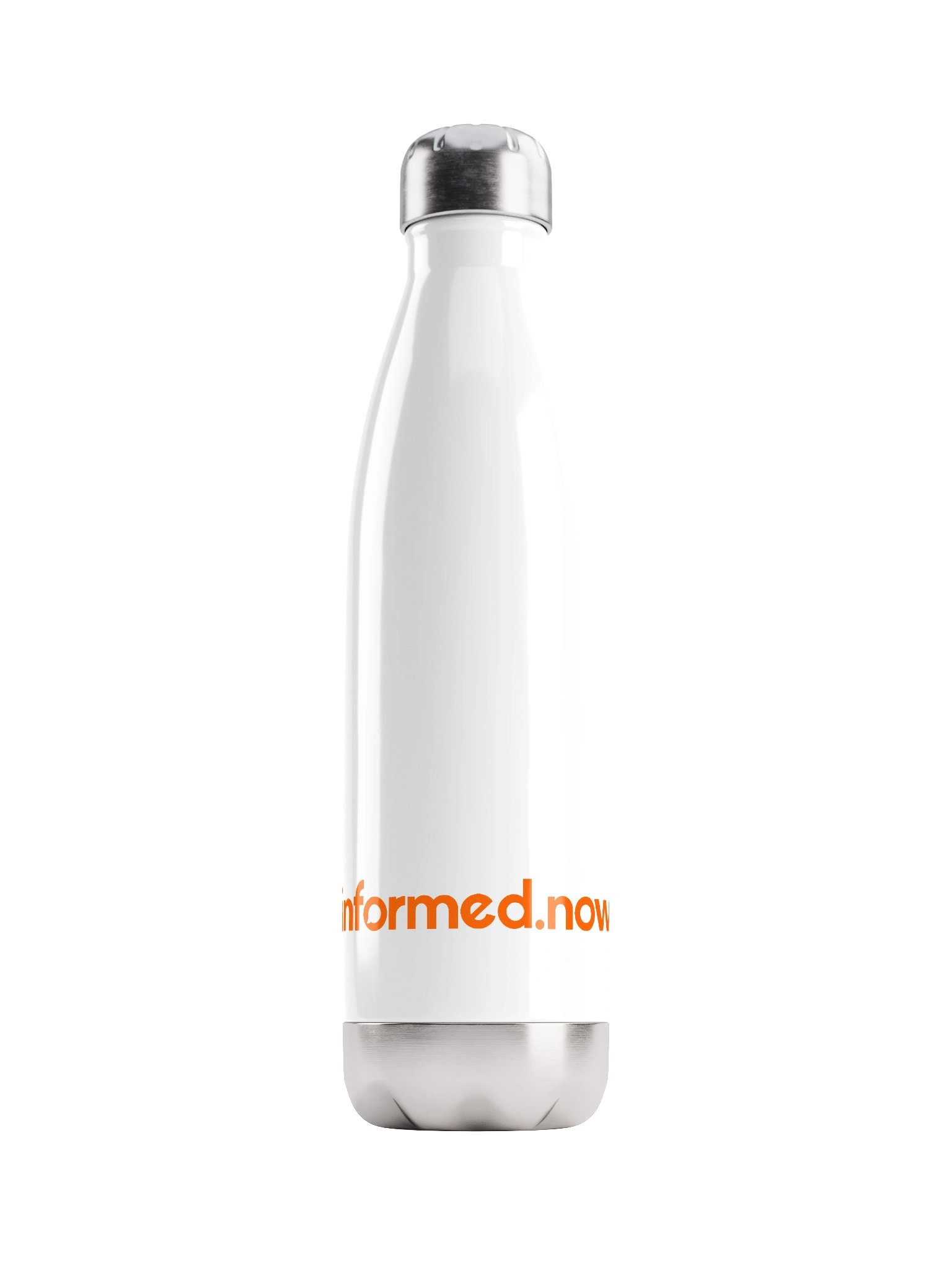 informed.now Stainless Steel Water Bottle (White) product image (1)