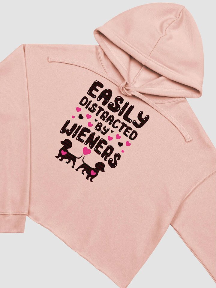 Wiener Whimsy: A Tail-Wagging Distraction Crop Hoodie product image (1)