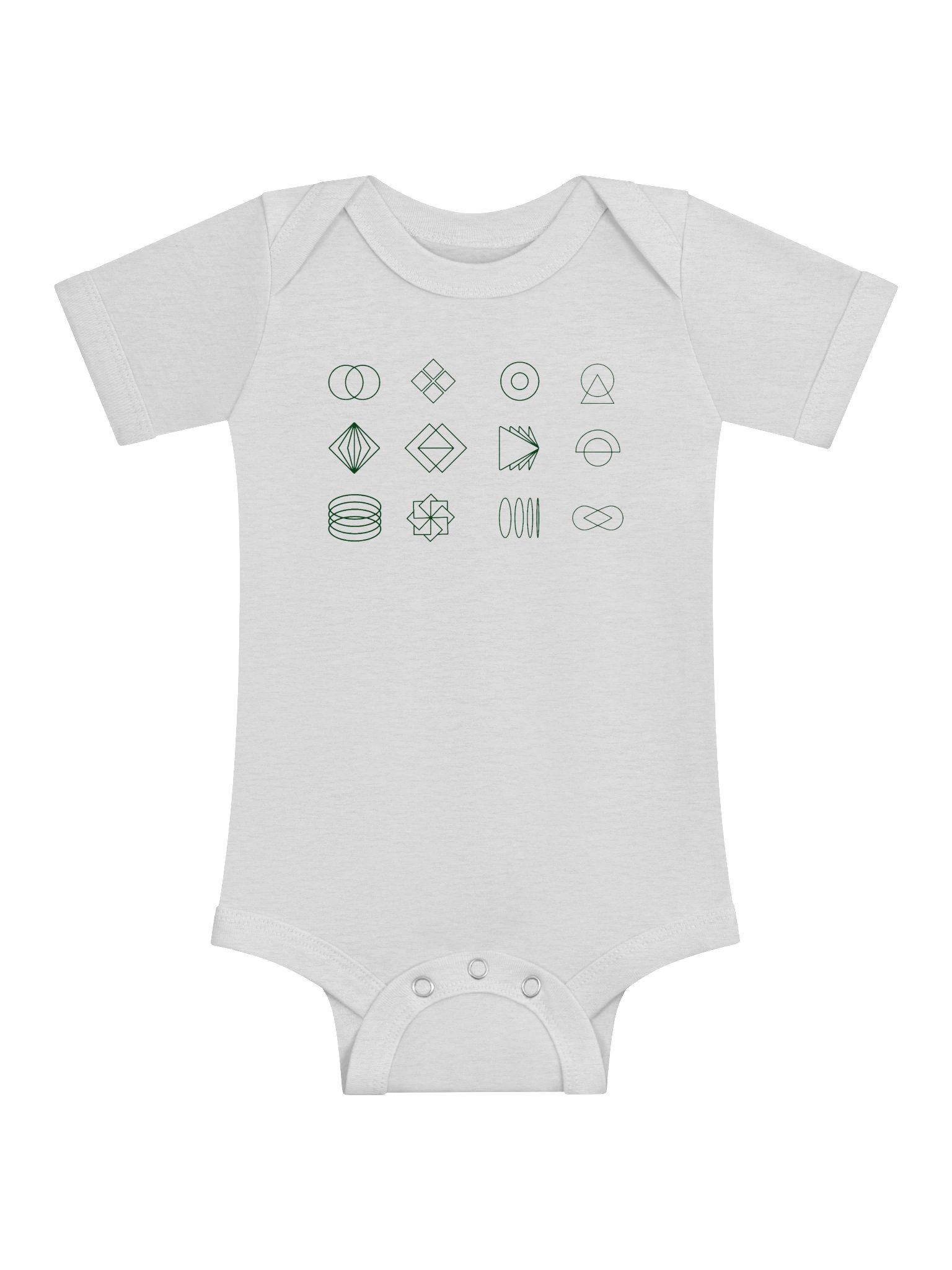 Abstract Green Geometric Baby One Piece product image (4)