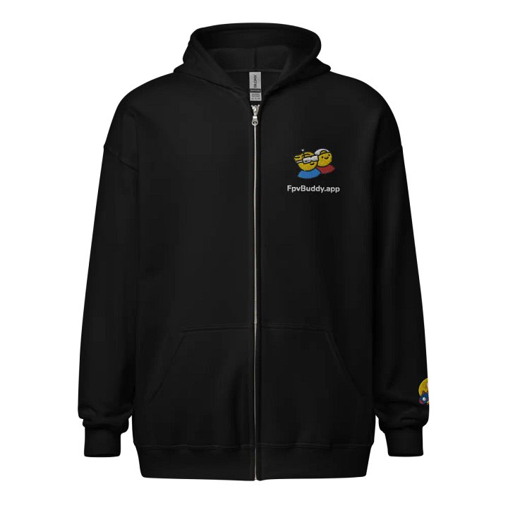 FpvBuddy Embroidered Zip Hoodie (black) product image (1)
