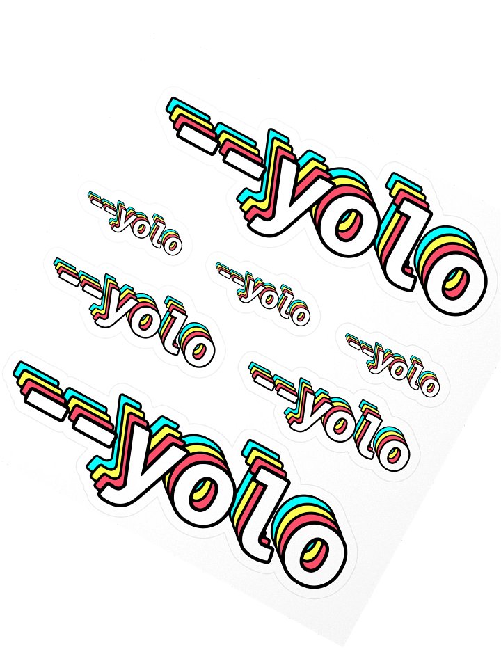 --yolo laptop stickers product image (2)