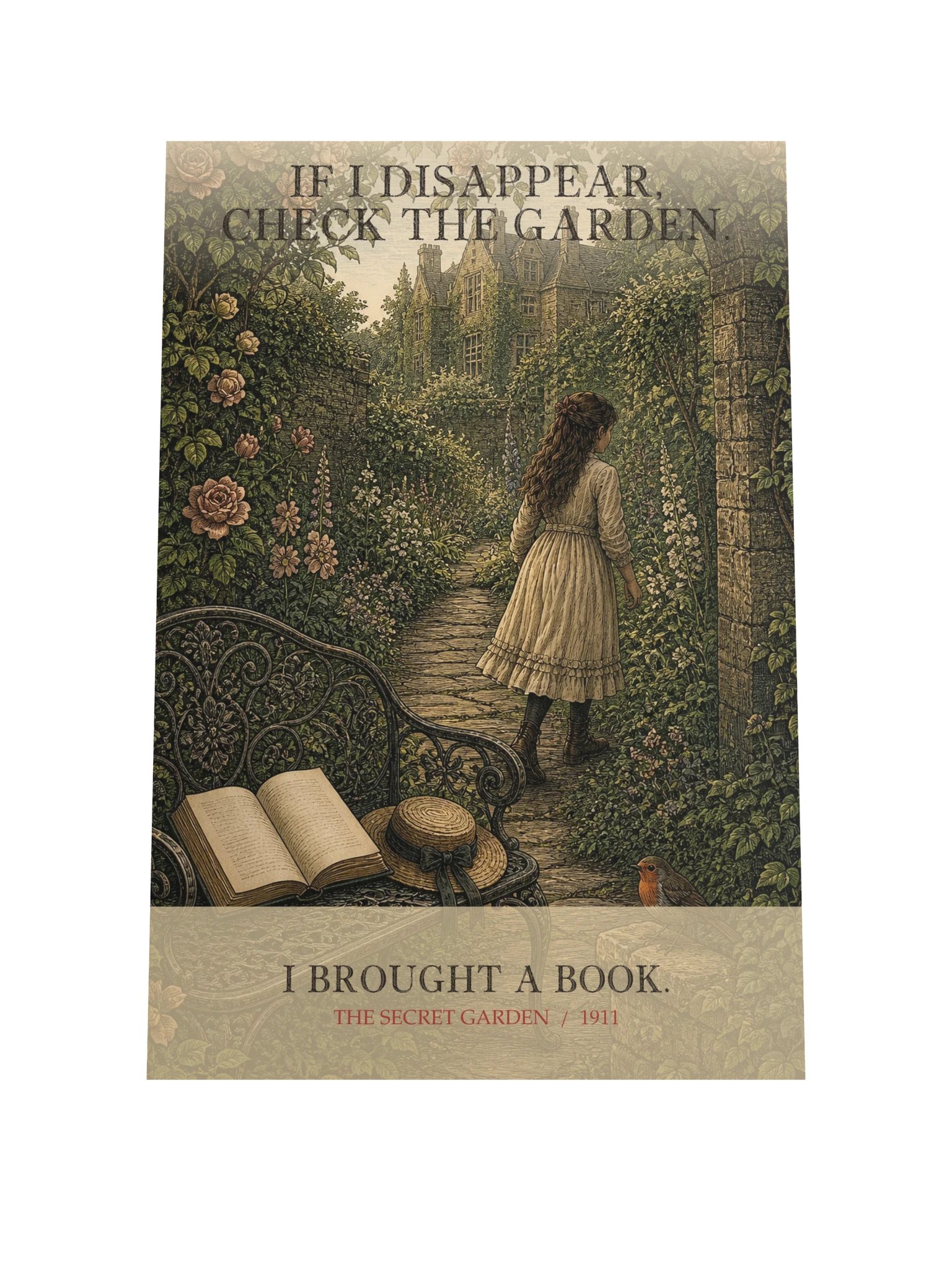 If Disappear Check Garden Brought Book -- The Secret Garden Art Print product image (9)