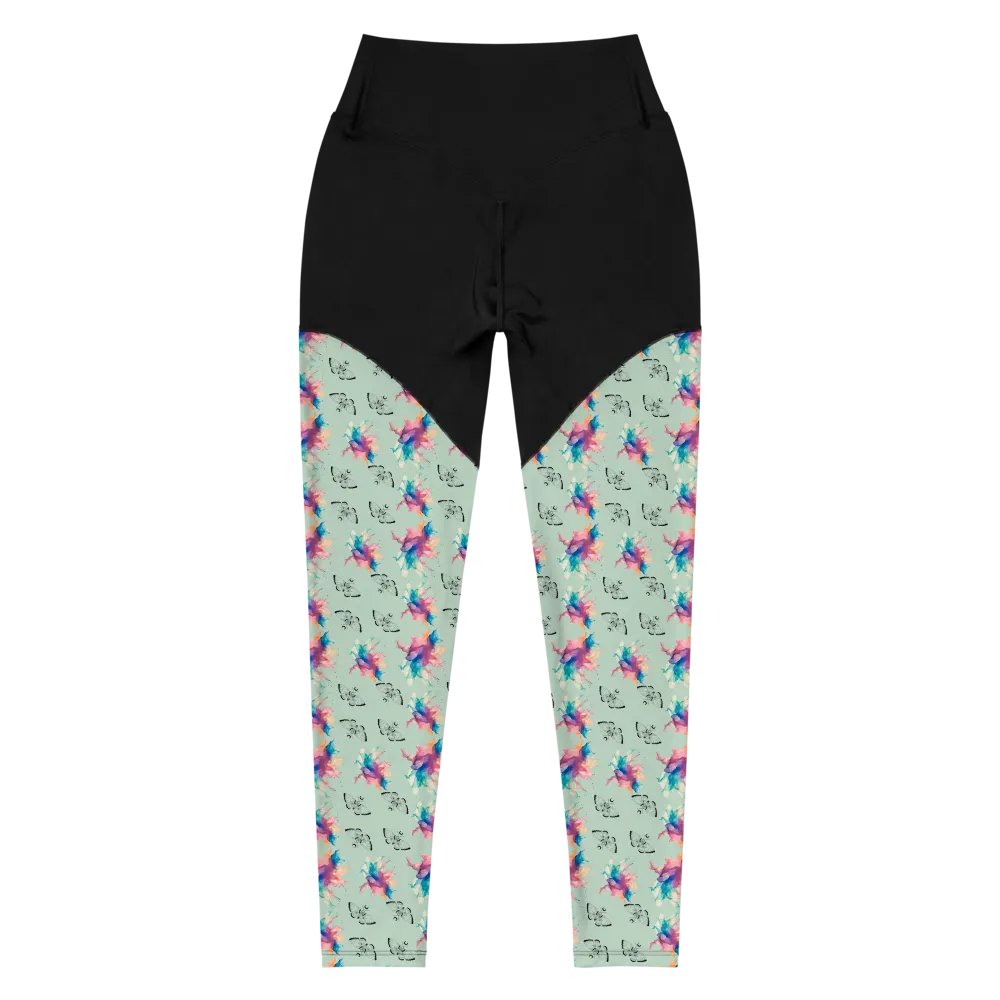 Colourful Watercolour Splash And Moth Design Leggings product image (9)