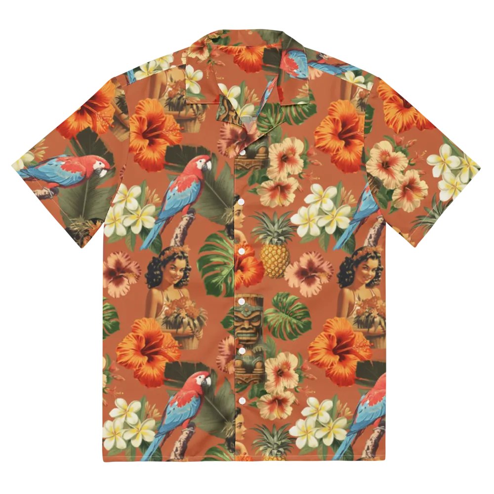 Vintage Tiki Hawaiian Shirt product image (5)