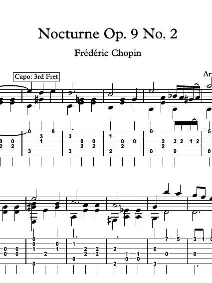 Nocturne Op 9 No 2 by Frédéric Chopin product image (2)