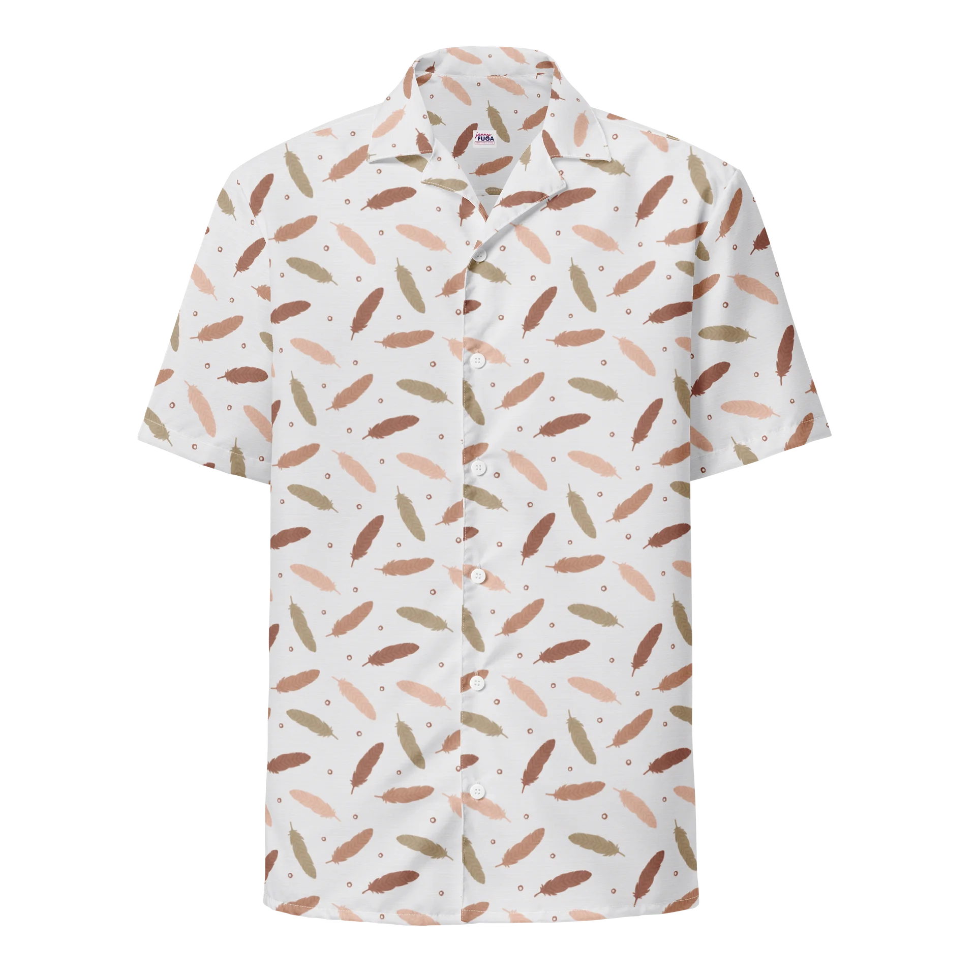 Mocha Mousse Feathers Hawaiian Shirt product image (1)