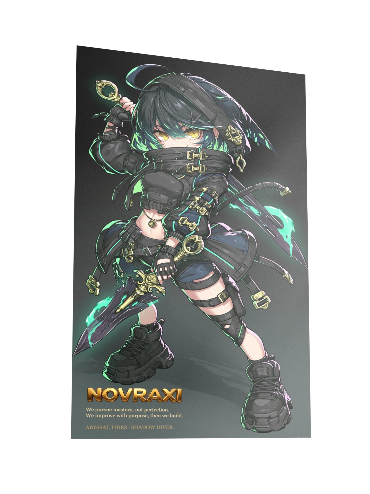 Shadow Diver Anime Poster | Dark Fantasy Gaming Wall Art product image (3)