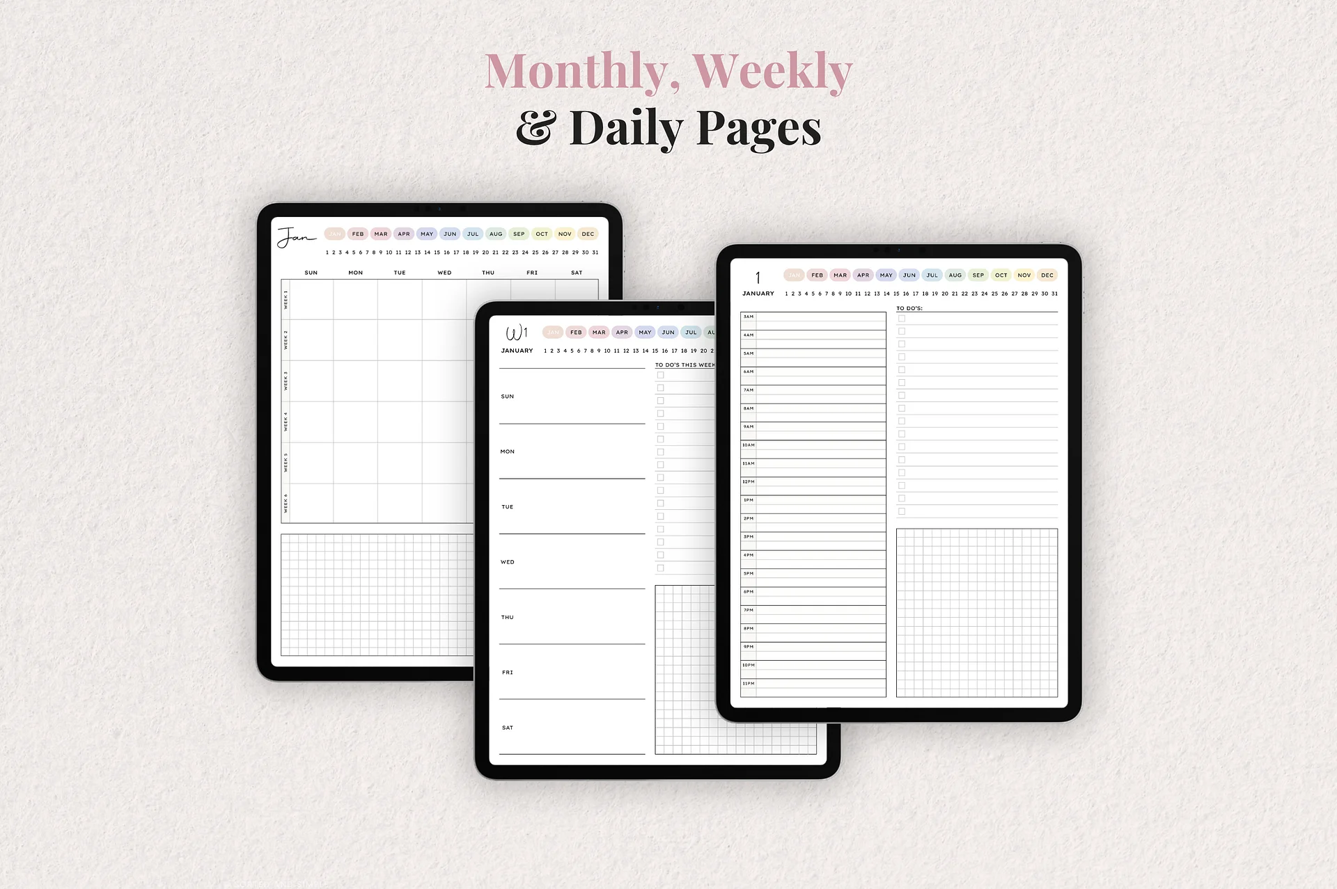 Minimalist Digital Daily Planner - Colorful product image (3)