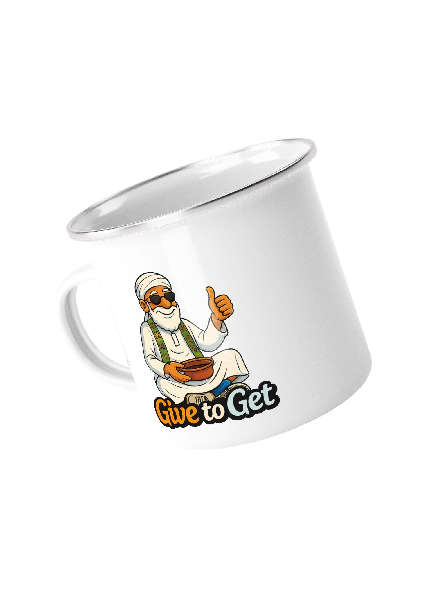 Give to Get Enamel Mug product image (4)